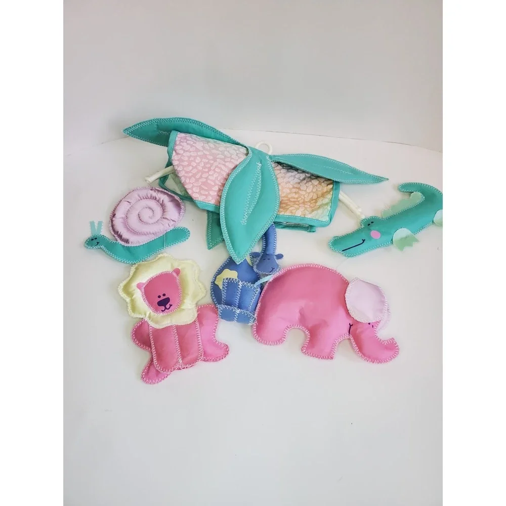 Vintage Judi s Musical Mobile Used‎ In Box. Tested. Jungle Elephant Lion Animals